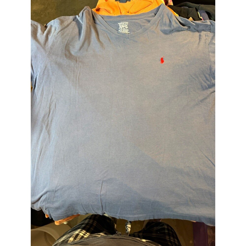 Polo Ralph Lauren Polo Golf women XL Blue Solid Cotton Knit Polo SS Logo